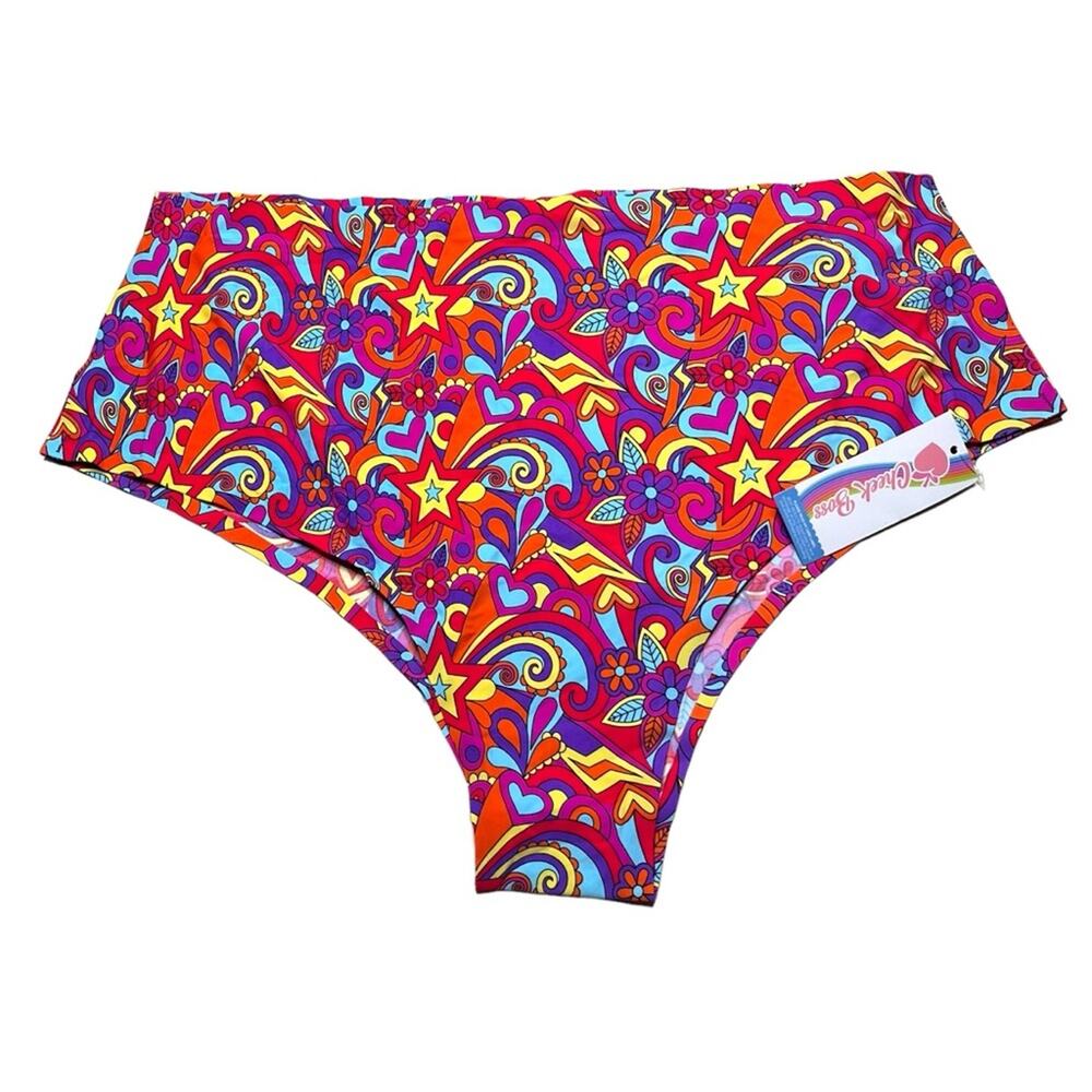 Cheek Boss Cheeky Panty Doodle Paisley Size 2XL
